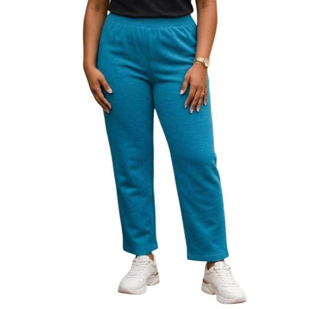 Hanes Size Large Lounge Pants ComfortSoft Teal Cozy Classic Fit Soft